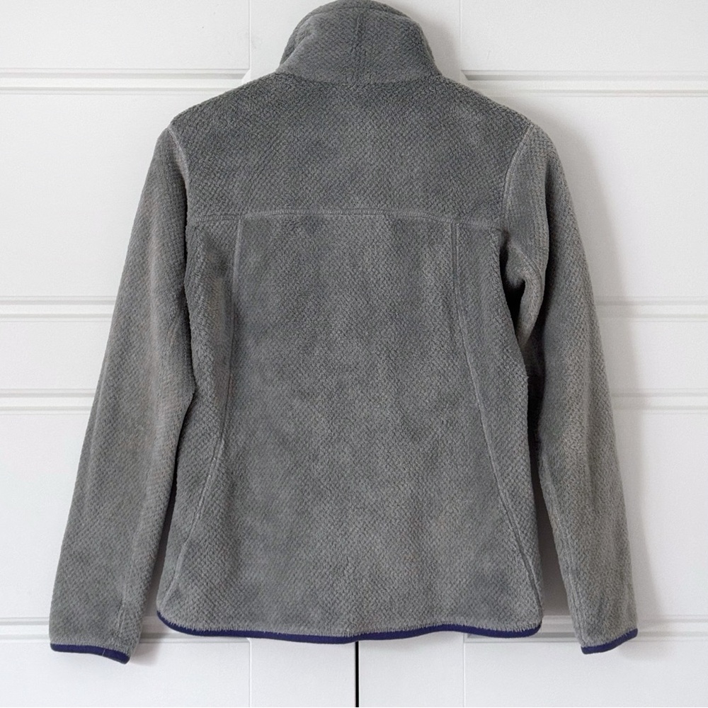 Patagonia Re-Tool Snap T Fleece Pullover Womens XS Gray Purple Sweater Pocket - Picture 7 of 15